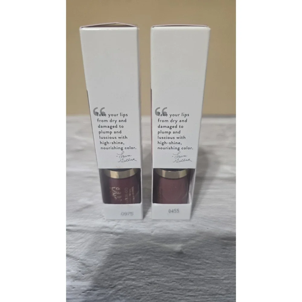 New In Box Laura Gellar Treat-N-Go Tinted Lip Oil Set Of 2 Top Tier&Runner Up